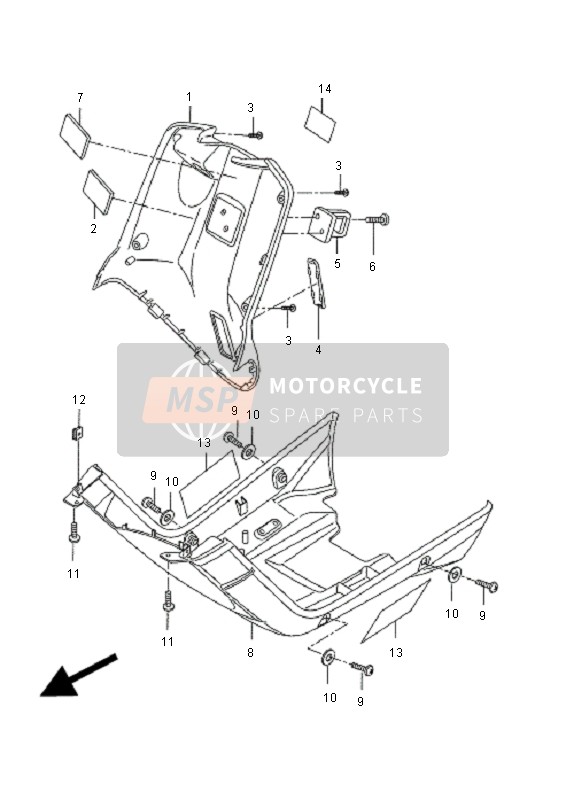 Yamaha CW50L 2011 BEINSCHUTZ für ein 2011 Yamaha CW50L